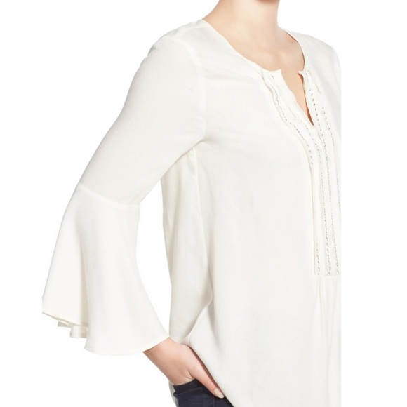 Ella Moss ‘Stella’ bell sleeve blouse top Small - Picture 2 of 7